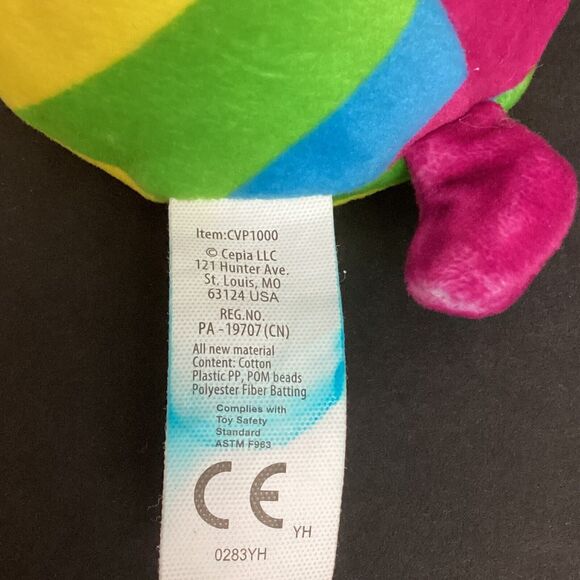 Cats vs Pickles - Festicat #015 - Rainbow Swirl - 4" Plush - Beanbag Toy - Picture 5 of 6